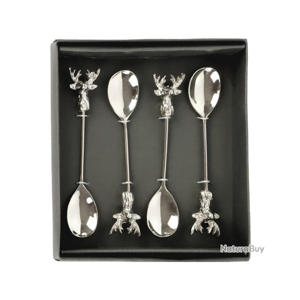 CUILLRES  DESSERT TTE DE CERF X4