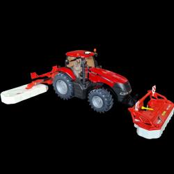 SIKU FARMER CASE IH 340 AVEC FAUCHEUSE FRONTALE ET FAUCHEUSE DOUBLE AR