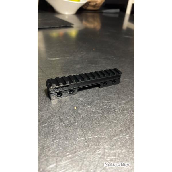 Rail 11 mm vers picatinny pent� 50 Moa � �jection lat�rale