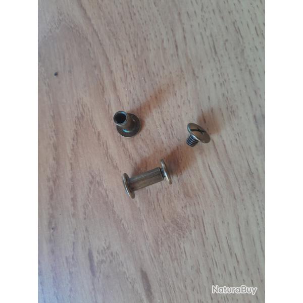 2 Boutons laiton  pour bretelle 11 mm