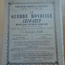 Panorama mensuel de la guerre mondiale 1914/1919