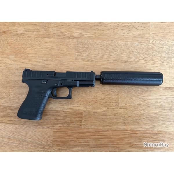 Glock 44 canon filet� 22 LR + R�ducteur de son SAK