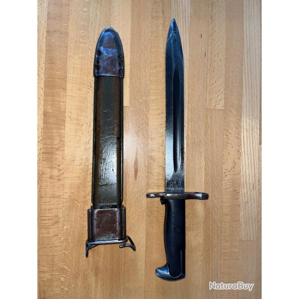 Ba�onnette Garand US - WW2 et fourreau.