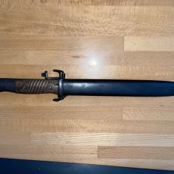 Ba&iuml;onnette 1884-98 3&egrave;me mod&egrave;le modifi&eacute;e "Garand" Norv&egrave;ge.