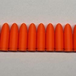 Balles factices d'entra&icirc;nement 9 mm Parabellum 100 % factices orange