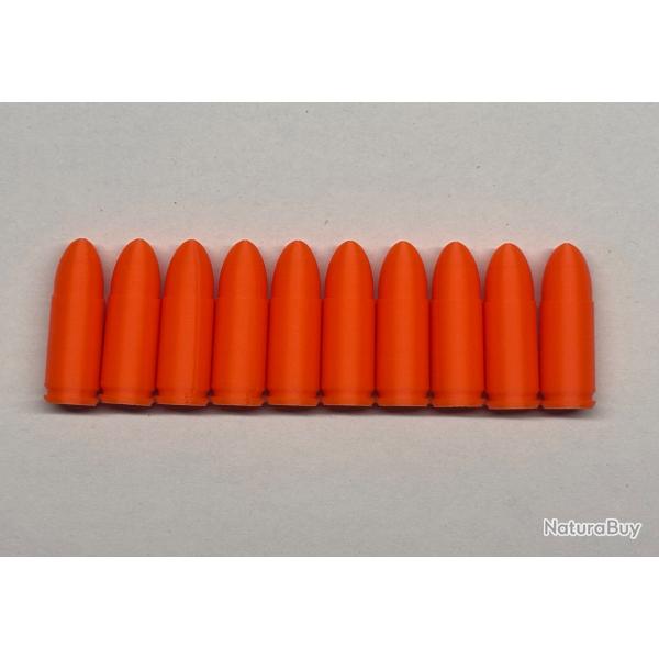 Balles factices d'entra�nement 9 mm Parabellum 100 % factices orange
