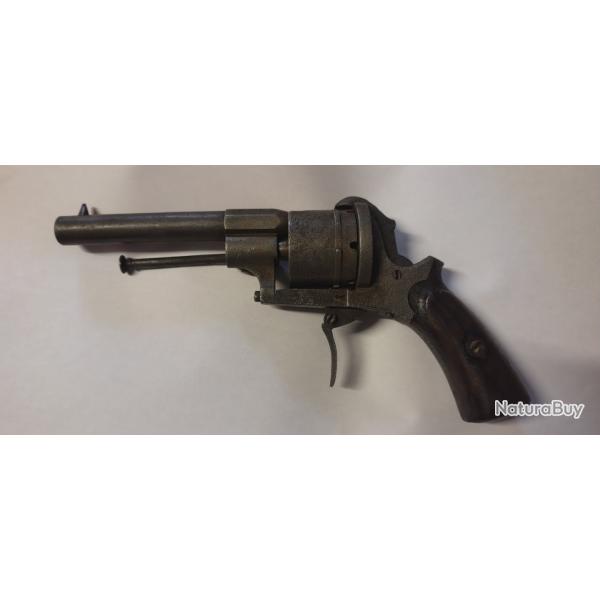 Revolver ancien � broche Lefaucheux - 9 mm - Li�ge XIX? si�cle