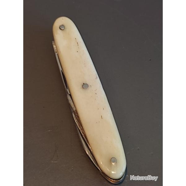 ANCIEN COUTEAU ONGLIER en 3 pi�ces, BARNERIAS, THIERS, XX�me, manche os.