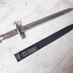 267046 Baionnette Suisse pour fusil Schmidt Rubin 1889 modifi&eacute; 1899 : RIVET SUR LA LAME