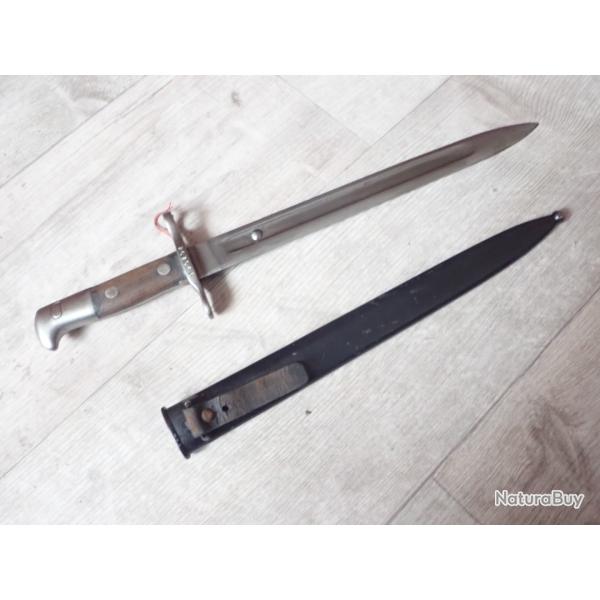 267046 Baionnette Suisse pour fusil Schmidt Rubin 1889 modifi� 1899 : RIVET SUR LA LAME