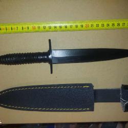 REPLIQUE DAGUE ANGLAISE POIGNARD - FAIRBAIRN 1945 COUTEAU DES Commandos SAS Anglais Etui Nylon