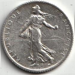 Pi&egrave;ce De Monnaie Argent France 1 franc Semeuse1914