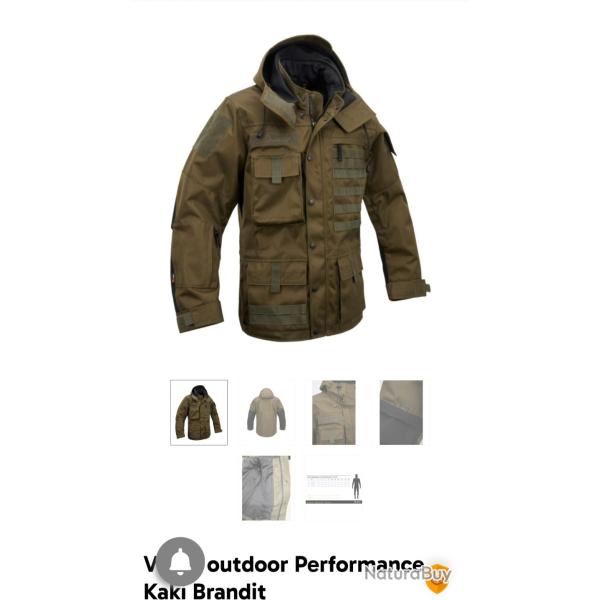 Veste brandit performance tactical