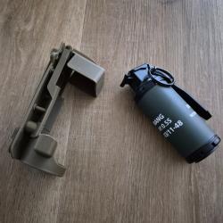 Grenade factice Flashbang avec support Tan
