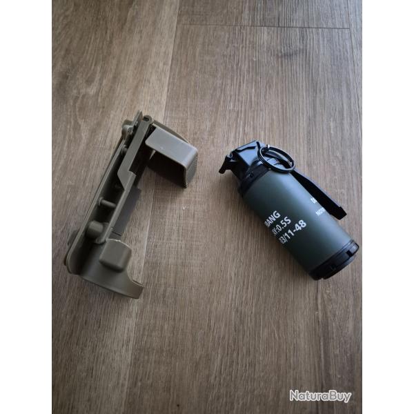 Grenade factice Flashbang avec support Tan