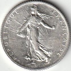 Pi&egrave;ce De Monnaie Argent France 1 franc Semeuse1916