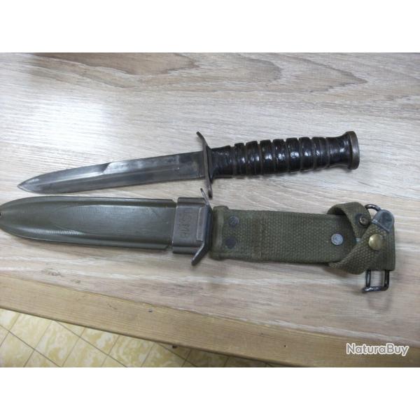 EQUIPEMENT MILITAIRE COUTEAU DE COMBAT U.S M3 SECONDE GUERRE 1
