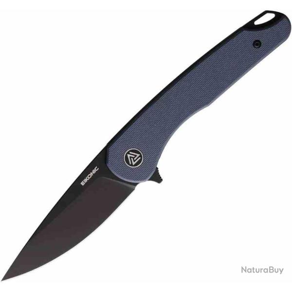 Couteau Eikonic Dromas Lame Acier D2 Manche G10 Bleu Linerlock EKC440BGY