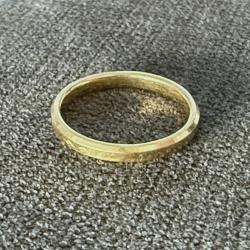 Anneau or jaune 18 carats - taille 54 - bague - alliance