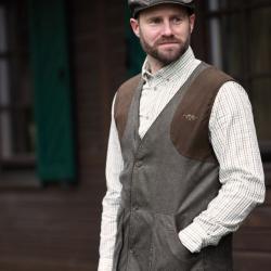 Gilet de chase BLASER Wing Vintage sans manche olive noir