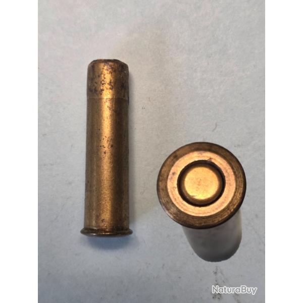 Une cartouche 7,5 suisse modele 1882 a grenaille Lg 34,4 mm Poudre noire Cat : D