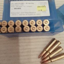 Munitions de calibre 303 SPORTING neuves