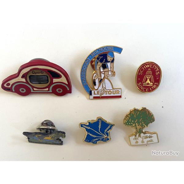 Lot de Pins Anciens Vintages Schweppes Le Tour les �pis d'Or Collector