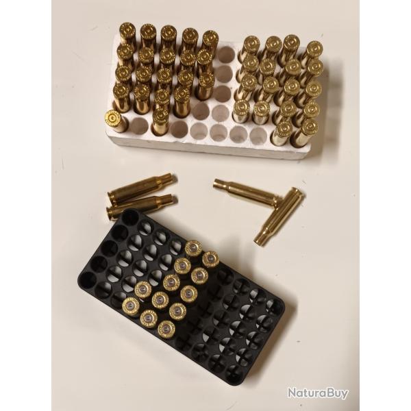 55 douilles - �tuis - 222 hornady - nettoy�es tumbler humide