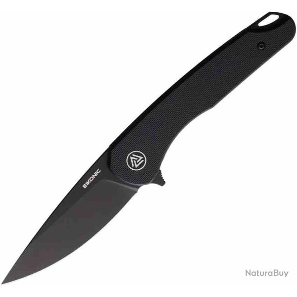 Couteau Eikonic Dromas Lame Acier D2 Manche G10 Black Linerlock EKC440BB