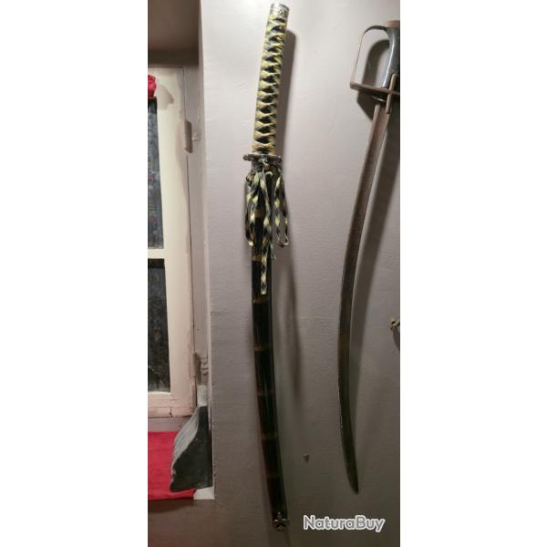 Superbe Sabre de D�coration Type Katana - Motif Bambou