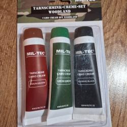 2 Kits de camouflage MIL-TEC /3 tubes (Marron - Noir - Vert)