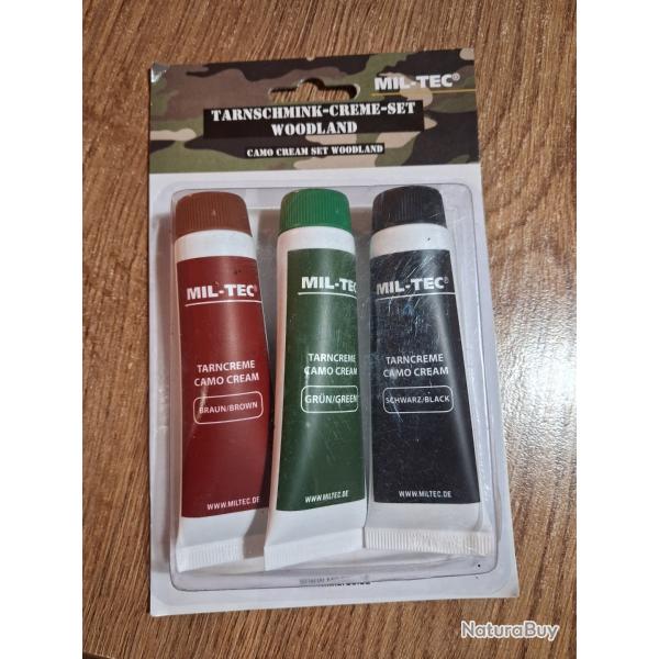 2 Kits de camouflage MIL-TEC /3 tubes (Marron - Noir - Vert)