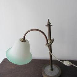 Lampe de bureau en bronze Art populaire 1900
