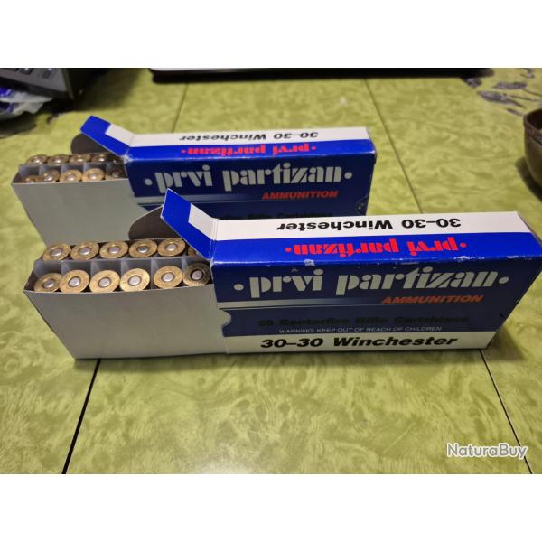 Lot rechargement �tuis Winchester et Partizan en 30 30