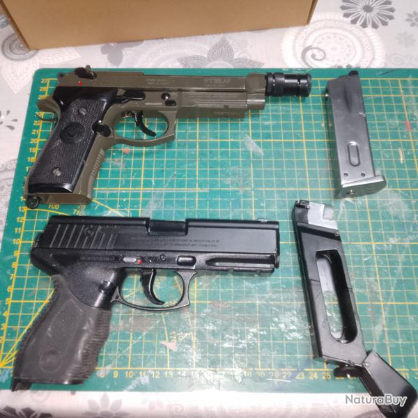 Lot de r�pliques airsoft gaz et co2