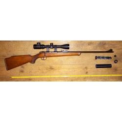 Carabine 22LR TUNET avec lunette et silencieux