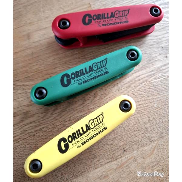 3 sets de clef Bondhus Gorilla grips