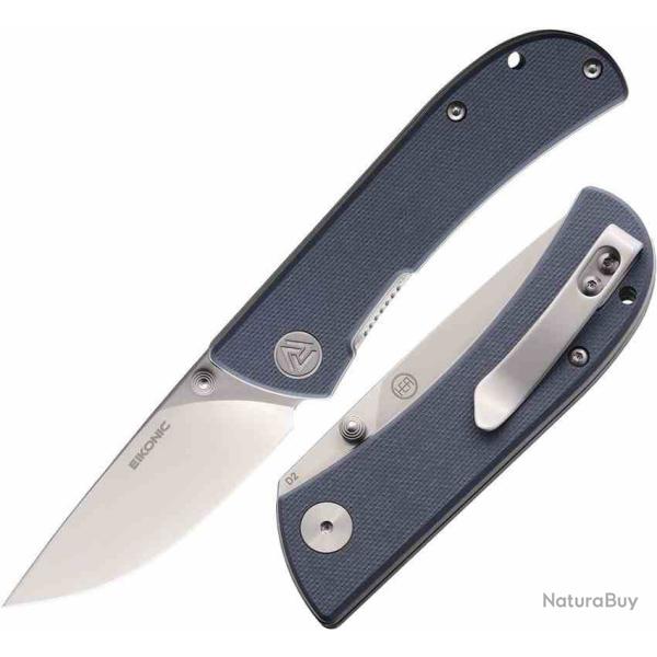Couteau EIKONIC Fairwind Lame Acier D2 Manche G10 Bleu Linerlock IKBS EKC220SSGY