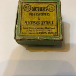 Ancienne Boite avec 10 cartouches calibre 7 mm G&eacute;velot Gaupillat