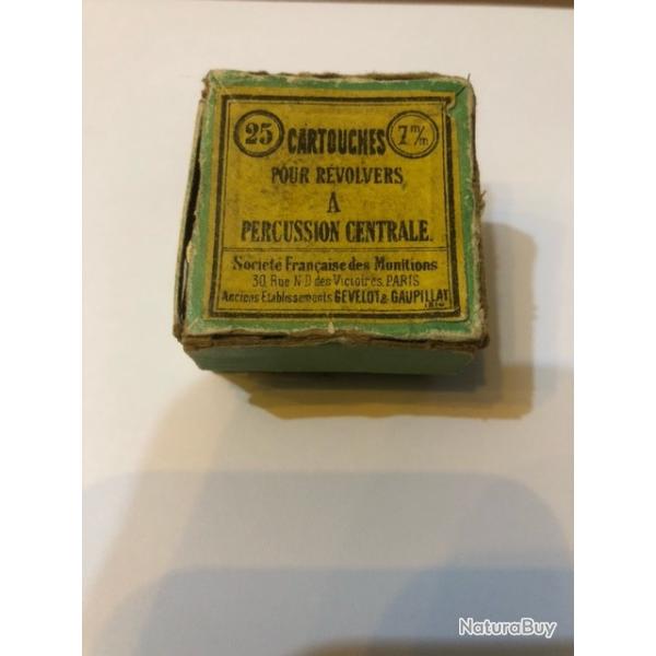 Ancienne Boite avec 10 cartouches calibre 7 mm G�velot Gaupillat