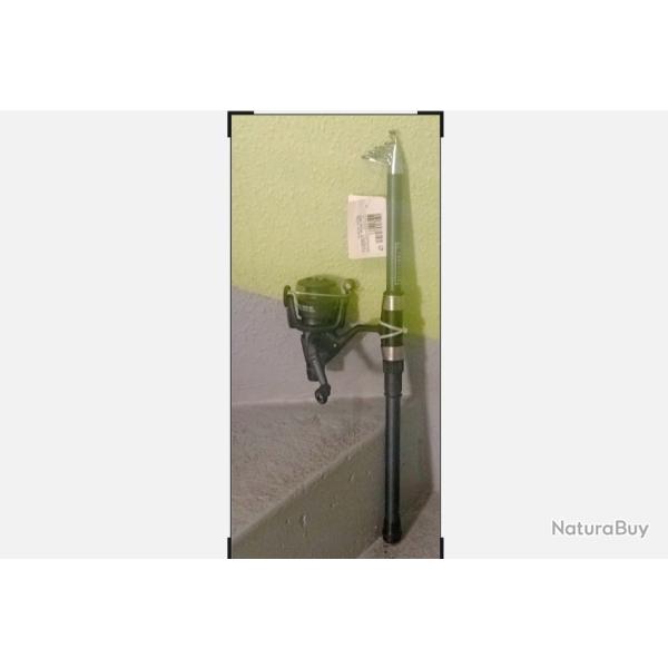 Neuf sous �tiquette et deux bagues scell�es, superbe canne 2,40m et son moulinet taille 3000 assorti