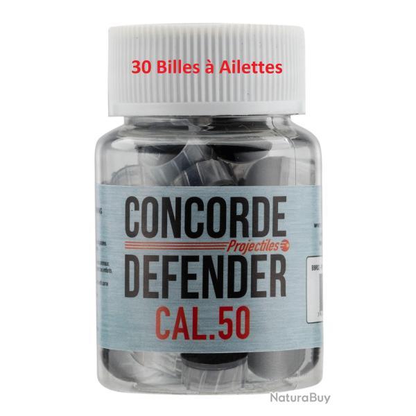 Pot de 30 Billes caoutchouc � ailettes sniper  Cal. 50