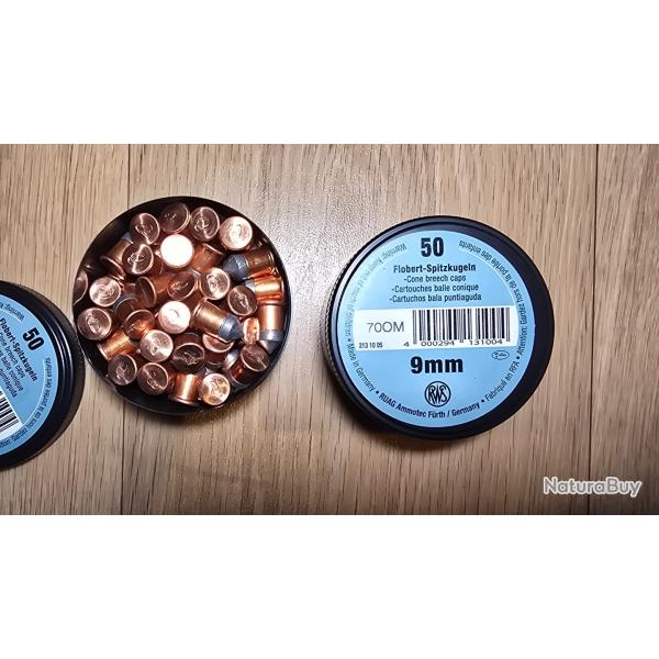 50 cartouches 9 mm Flobert � balle