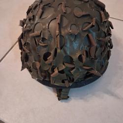 Casque combat mod&egrave;le F1 avec salade de camouflage