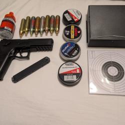 Pistolet CO2 CZ P-09 ASG Cal. 4,5 mm (billes ou diabolos)