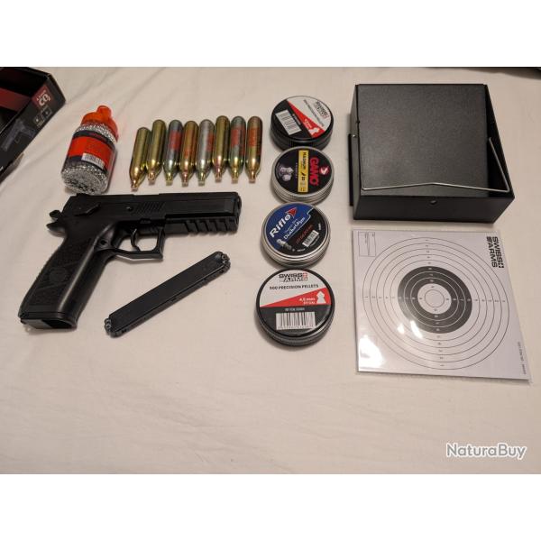 Pistolet CO2 CZ P-09 ASG Cal. 4,5 mm (billes ou diabolos)