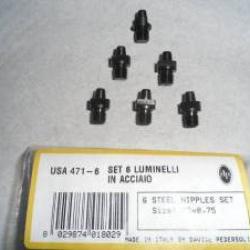 Chemin&eacute;es Pedersoli 471 - 6  pour revolver Roger & Spencer ou Remington 1858 sachet de X6