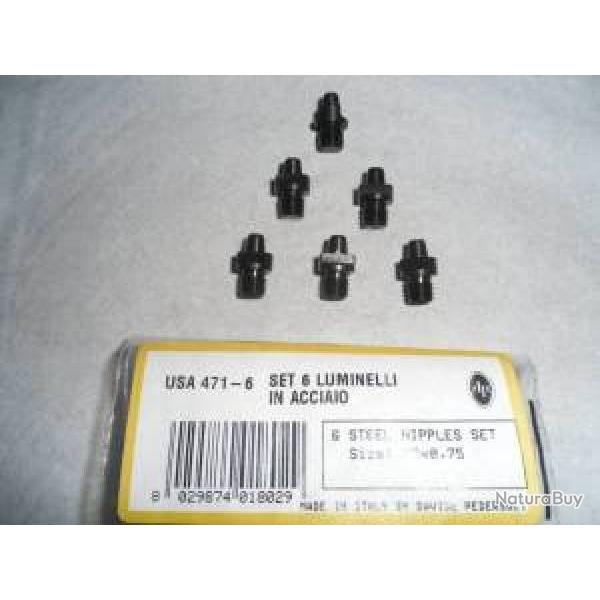 Chemin�es Pedersoli 471 - 6  pour revolver Roger & Spencer ou Remington 1858 sachet de X6