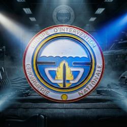 pins GIGN gendarmerie nationale - email grand format 3.5cm - signe - 80's - insigne ecusson