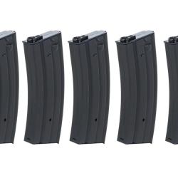 BOITE DE 5 CHARGEURS AEG 30 CPS METAL M4 NOIR